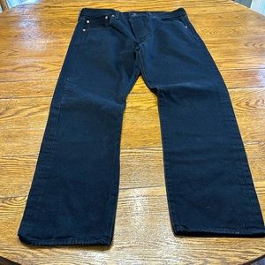 Levi’s 501 black button fly jeans. Excellent condition. Size 34 x 30.